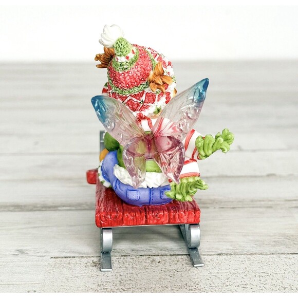 My Little Kitchen Fairies Christmas HOLIDAY SHOPPER FAIRIE 4010983 Sled Figurine - Picture 6 of 15